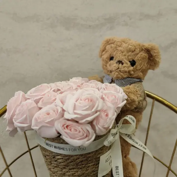 TeddyBear & Soup Flowers